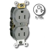 Leviton CR015 Smooth face Side wired 15A 125V Duplex Receptacle